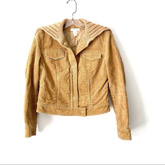 J. Crew Camel Corduroy Crop Jacket XS - Picture 1 of 6